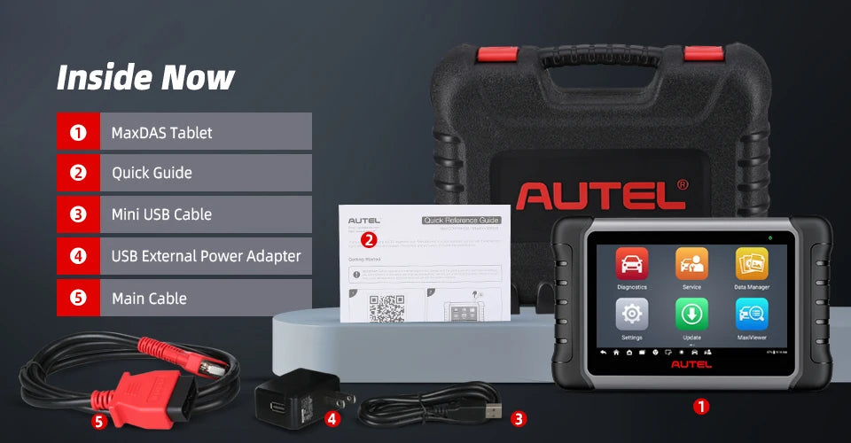 Autel MaxiCOM MK808S OBD2 Scanner Automotivo Strumento diagnostico per auto OBD 2 Scanner Test attivo Lettore di codici Strumento di codifica chiave