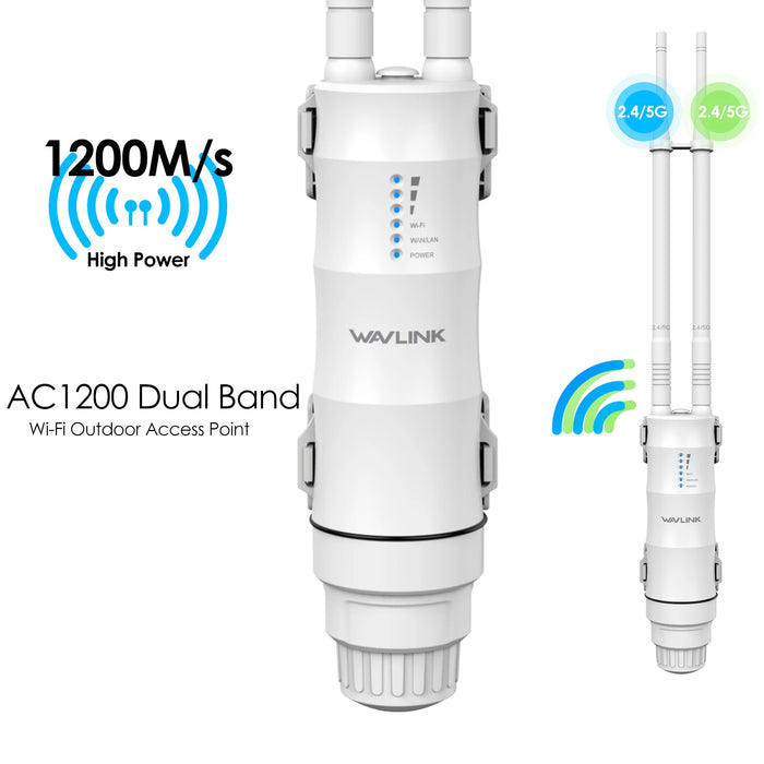 Wavlink N300 POE Router WiFi wireless 30dbm resistente alle intemperie per esterni ad alta potenza/Ripetitore AP/Extender 2.4G 15KV Antenna staccabile