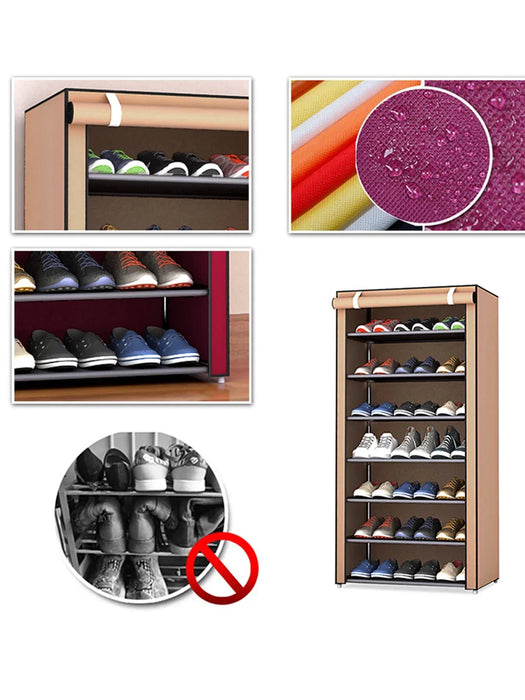 Scarpiera Organizer scarpiera antipolvere multistrato minimalista non tessuto mobili per la casa armadi salvaspazio scarpiera