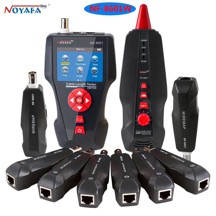 Tester per cavi di rete multifunzione originale Noyafa NF-8601W RJ45 RJ11 BNC POE PING crosstem Test Tracker per cavi di rete