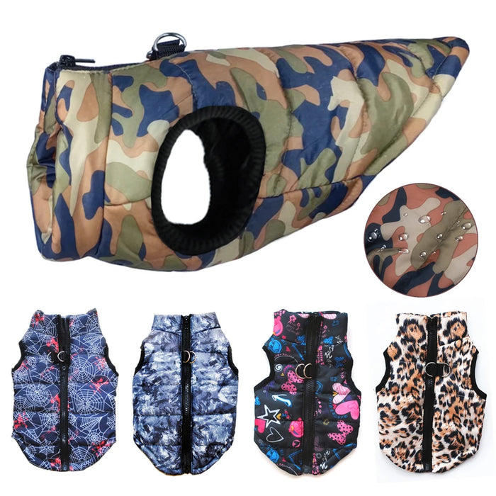 Vestiti caldi invernali per cani per cani di piccola taglia Abbigliamento per animali domestici Vestito per cuccioli Giacca per cani antivento Chihuahua Cappotto per bulldog francese Gilet Yorkies
