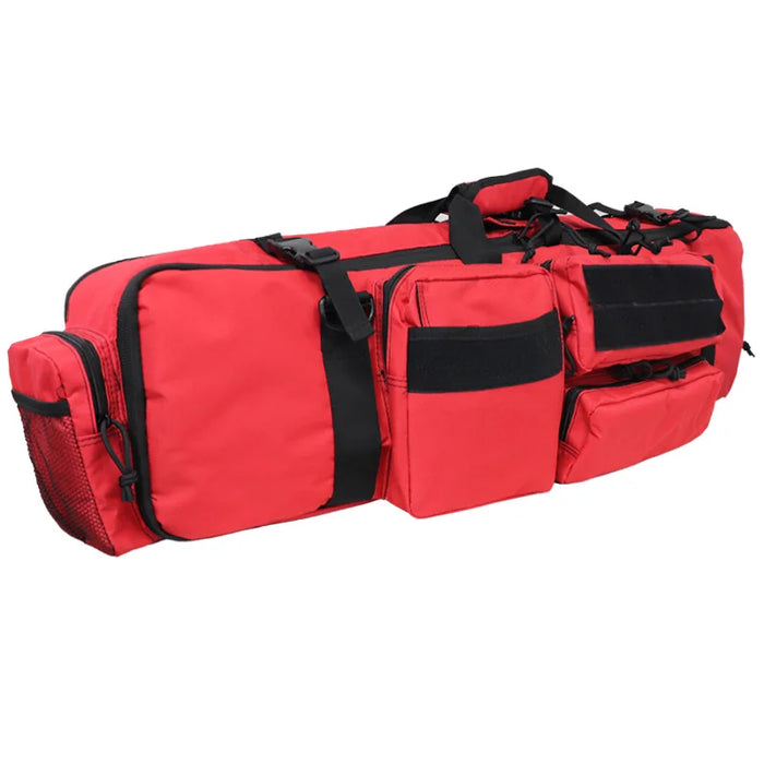 Zaino da caccia tattico in nylon 1000D Borsa da trasporto quadrata per doppio fucile con tracolla Borsa per pistola softair Custodia protettiva per tiro
