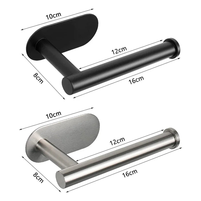 Nessun supporto di carta igienica di perforazione SUS304 Dispenser di rotoli di asciugamani in tessuto autoadesivo per montaggio a parete in acciaio inossidabile per la cucina del bagno