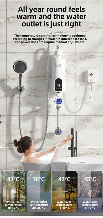 Scaldabagno istantaneo 220V 3000W-5500W Riscaldatori elettrici portatili per bagno Doccia acqua calda e riscaldamento cucina domestica