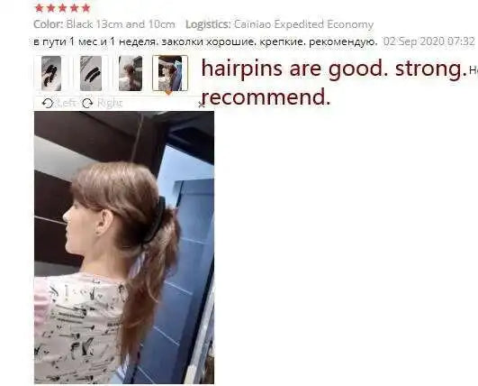 2021 accessori per capelli estivi Clip per capelli a Banana per signora ambientale Abs denti granchio per capelli Twist Hair Pin per ragazze 2 pezzi