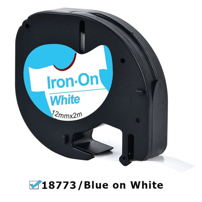 CIDY 91201 Compatibile 12mm*4m Nero su bianco Dymo Letratag Nastro in plastica LT 91331 LT 9120112267   18769 18771 per LT-100H LT-100T