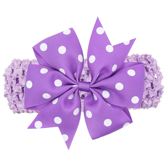 fascia per bambina Accessori per capelli per neonati fiocchi per fascia Copricapo Dot Neonato Regalo per bambini Nastro per neonati Panno per neonato Bowknot