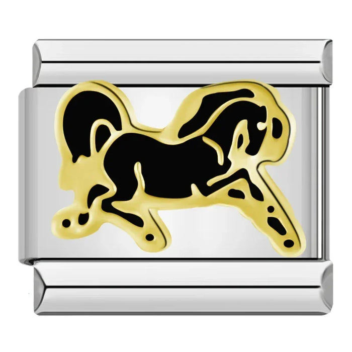 Hapiship originale margherita cavallo amore farfalla mamma cane moto elefante fascino braccialetto adatto creazione di gioielli in acciaio inossidabile DJ003