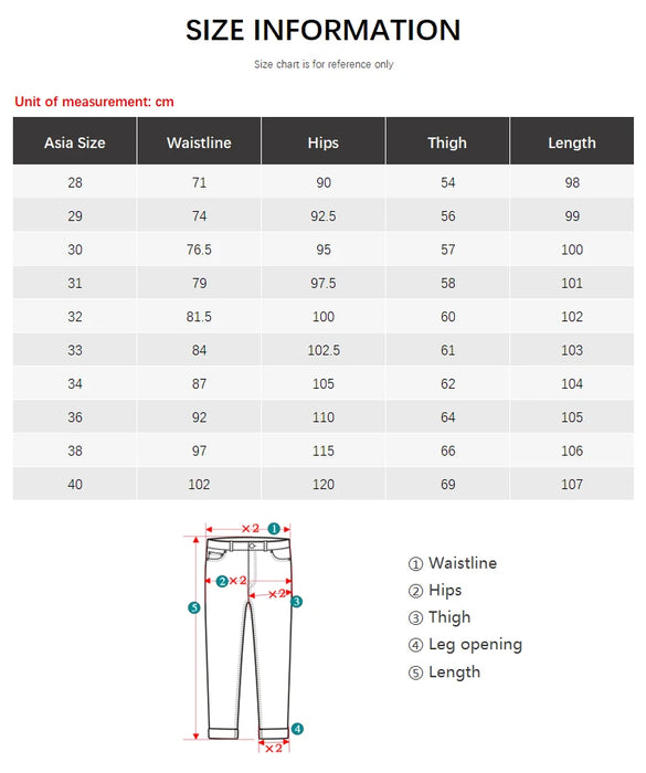 Jeans da lavoro alla moda da uomo Pantaloni jeans slim elasticizzati casual stile classico Pantaloni in denim di marca maschile Nero Blu