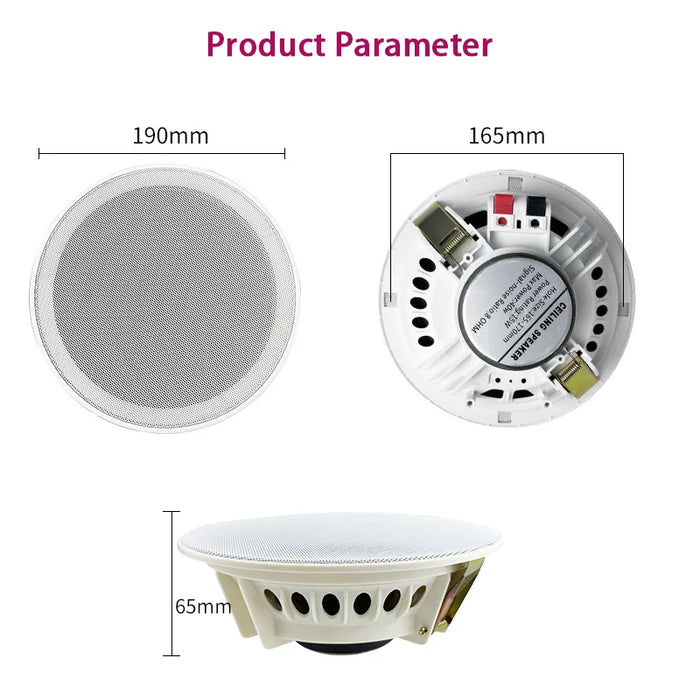 Altoparlante da soffitto attivo da 6 pollici 15W altoparlante impermeabile bluetooth integrato amplificatore digitale di classe D altoparlanti musicali per la casa intelligente