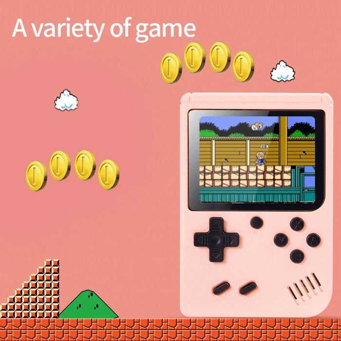 Mini Console portatile per videogiochi portatile retrò 8 Bit 3.0 pollici LCD a colori per bambini lettore di giochi a colori costruito in 500 giochi