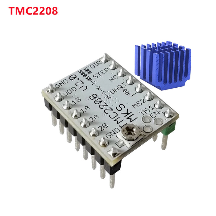 TMC2208 TMC2209 TMC2225 DRV8825 A4988 driver del motore passo-passo TMC 2208 2209 motore passo-passo CNC scudo driver dissipatore di calore per nema 17