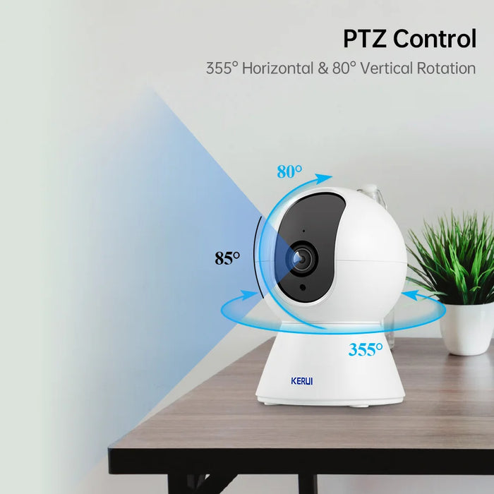 KERUI 5MP Tuya Smart Mini WiFi IP Camera Indoor Wireless Home Security AI Human Detect CCTV telecamera di sorveglianza Auto Tracking
