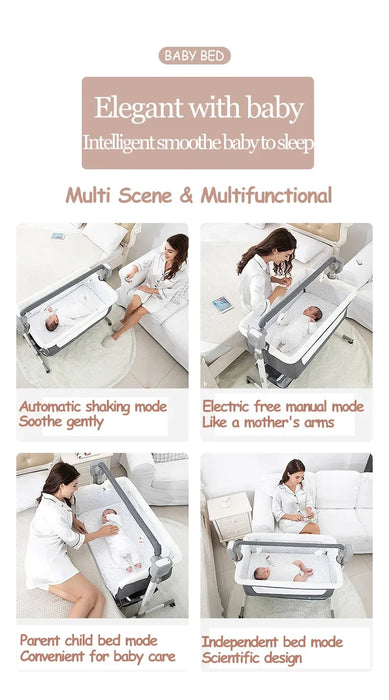 Lettino per bambini culla elettrica lettino per neonati lettino da viaggio culle per bambini culla portatile nido per bambini con musica articoli per bambini