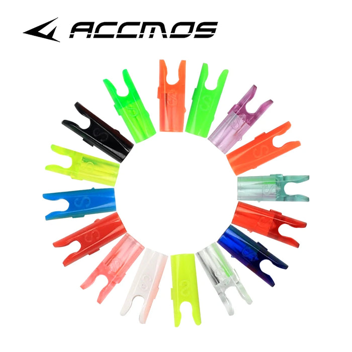 60 pz FAI DA TE In Plastica Freccia Spille Nocks Formato L E Taglia S Per ID4.2mm ID6.2mm 3.2mm Freccia Albero Tiro Con Arco accessorio