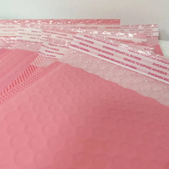25/50 pz Bubble mailer buste imbottite buste per imballaggio per affari bubble Mailers imballaggio di spedizione sacchetto a chiusura lampo 13x18cm rosa