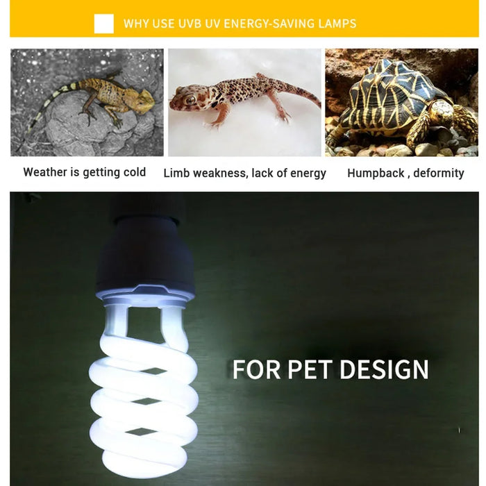 Rettile UVB 5.0 10.0 Della Lampada Della Lampadina Per La Tartaruga Lucertola Serpente Lguanas Calore Calcio Lampada Lampadina A Risparmio Energetico di Luce Rettile Succulente e27