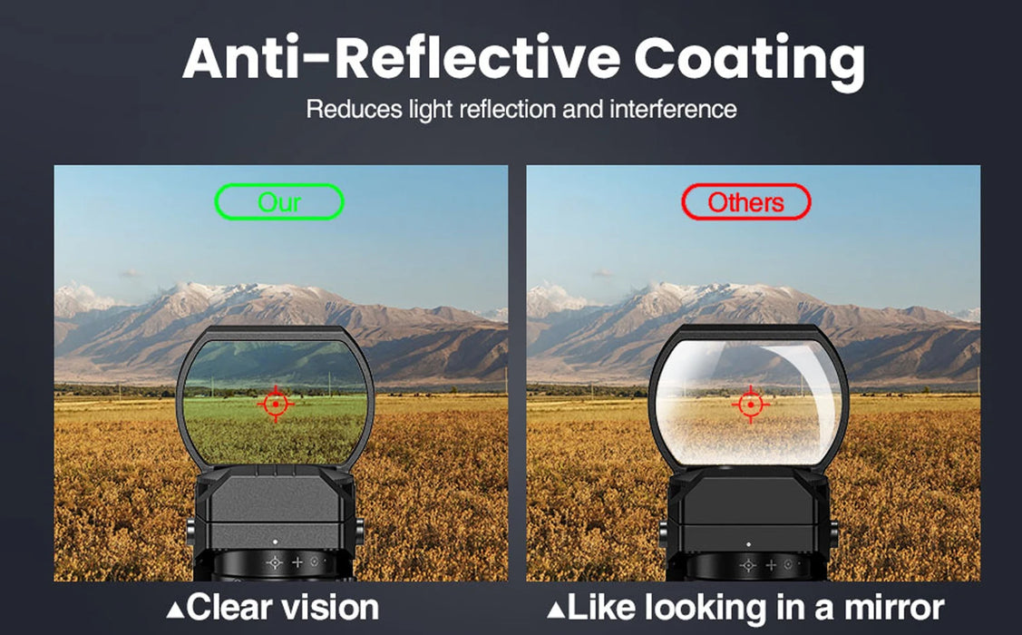 Bestsight Red Dot Sight Mirino olografico Reflex 4 Reticolo Ottiche Collimatore illuminato rosso e verde Mirino da caccia