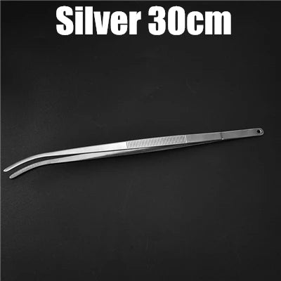 Pinzette per cucina e bar in acciaio inossidabile da 30 cm Pinze per alimenti Cucina Pinzette mediche Strumento da bar