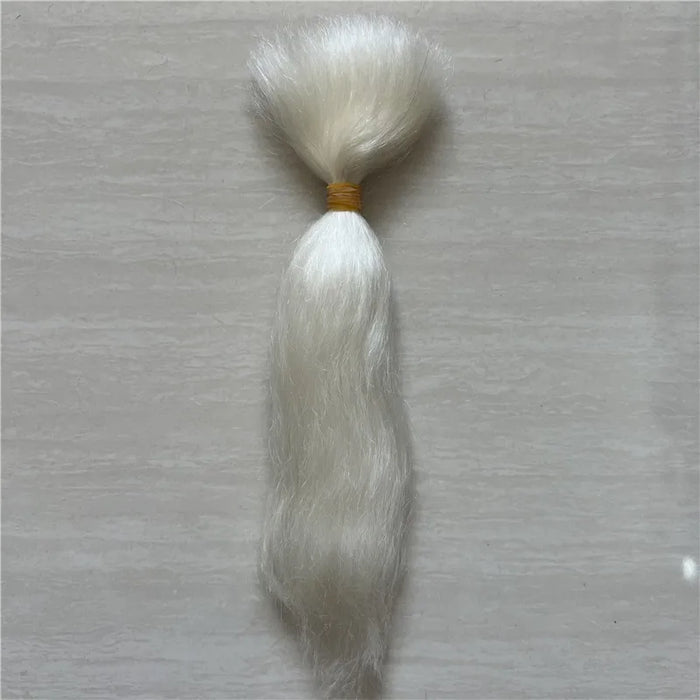 Capelli per bambola rinata in mohair puro al 100% con colore marrone scuro/oro adatti per parrucca per bambola rinata fai-da-te facile da lavare e radicare