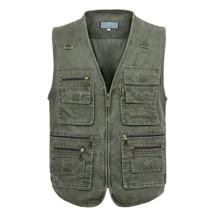 8XL 9XL 10XL Nuovo maschio Casual Estate Gilet senza maniche in cotone di grandi dimensioni con molte 16 tasche Gilet fotografico multitasche da uomo