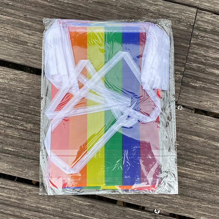 Xvggdg Rainbow string Flags 20 pz/set Rainbow Peace Flags Banner LGBT Pride lesbiche Gay Parades string
