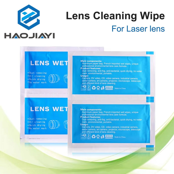 HAOJIAYI Salviette per la pulizia delle lenti per lenti laser a fibra CO2 da 10,6um e 1064nm, confezione da 20 pezzi