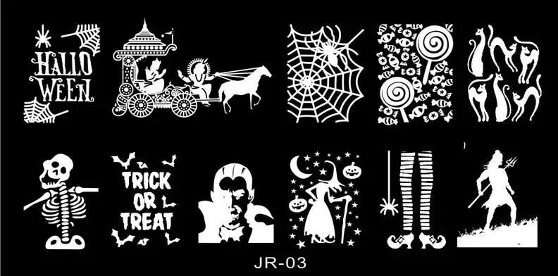 1Pc Nail Art Stamp Plate linea geometrica stampa fai da te piastra immagine 6*12CM piastra per timbratura unghie Stencil in lamiera di acciaio inossidabile JR-030