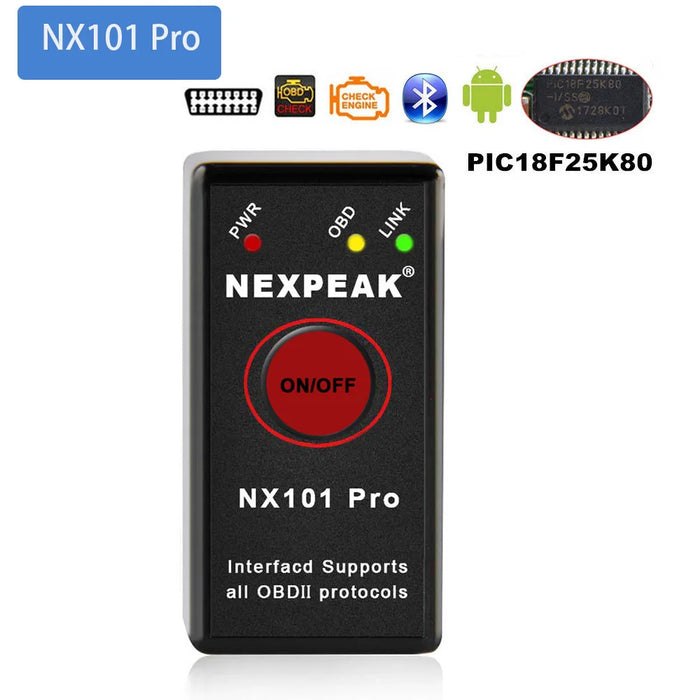 ELM327 v 1 5 OBD2 Scanner muslimbluetooth ELM 327 NEXPEAK NX101 strumento diagnostico per auto per lettore di codici Android Vgate Icar2