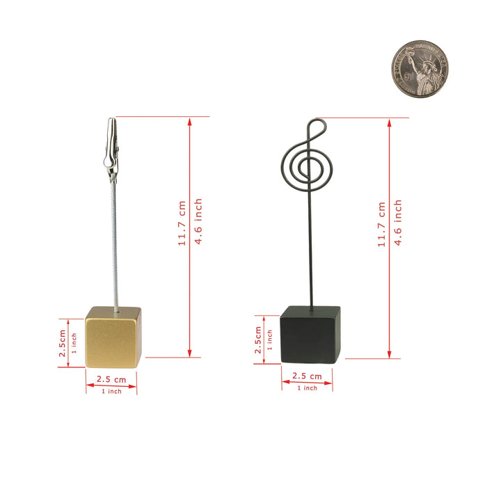 Clip per foto in filo di alligatore con supporto per cubo colorato, porta biglietti memo, bomboniera per feste di matrimonio da tavolo, morsetto per note regalo personalizzato