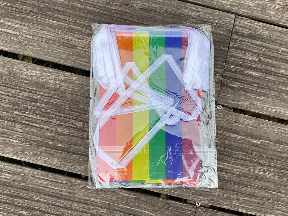 Xvggdg Rainbow string Flags 20 pz/set Rainbow Peace Flags Banner LGBT Pride lesbiche Gay Parades string