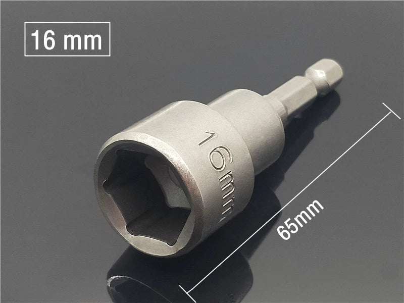 1PC Ugelli a manicotto con esagono incassato Forte set di driver per dadi magnetici Adattatore per punta da trapano Manicotto approvato dal vento Elettrico 6 8 10 13 17 19MM