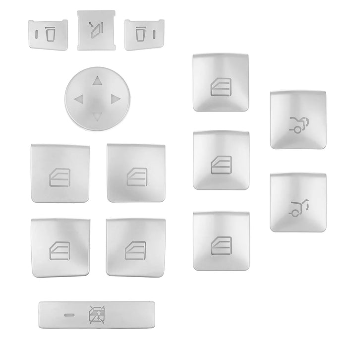 AngelguoguoCar Finestra di vetro ascensore button Trim Copertura autoadesivo per Mercedes Benz A/B/C(W204)/E(W212)/GLA /CLA/ GLK/ GLE-classe