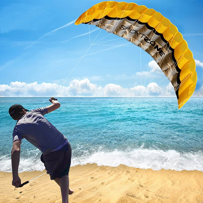 Aquilone da spiaggia sportivo di alta qualità 2.5m Dual Line 4 colori Parafoil paracadute facile da volare Outlet di fabbrica