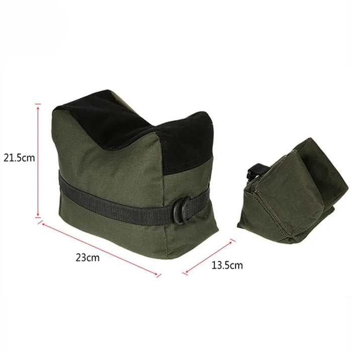 Borsa per pistola da tiro da cecchino Borsa anteriore posteriore Supporto per bersaglio Supporto per fucile Panca per sacchi di sabbia Poggia fucile da caccia non riempito Accessori softair