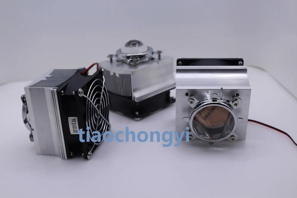 Ventola di raffreddamento del dissipatore di calore in alluminio LED da 100 W + obiettivo da 60 gradi 90 gradi 120 gradi 44 mm + staffa riflettente