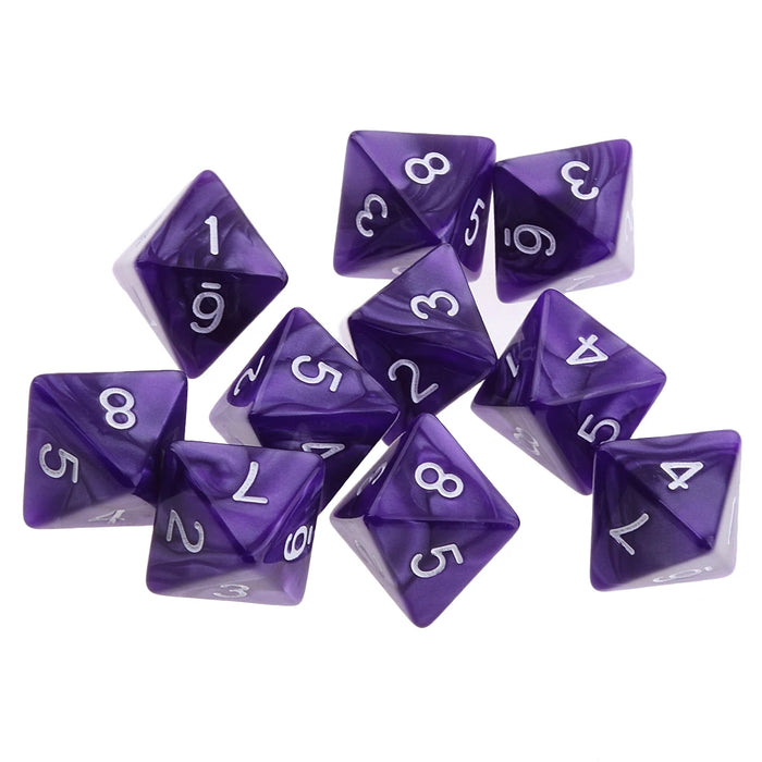 10 dadi a 10 facce D10 D8 dadi poliedrici per giochi dadi RPG da 16 mm dadi per famiglie