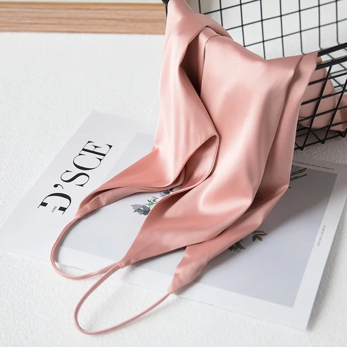 Sexy Strap Crop Top donna Halter scollo a V Basic bianco nero Cami canotte senza maniche in tubo di raso canotta estiva Y2K da donna