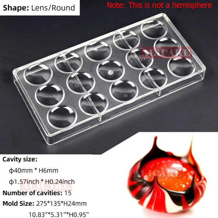 Stampo per cioccolato in policarbonato Stampi professionali per caramelle Bonbon Bar Stampo acrilico Dolciumi Cottura Pasticceria Utensili da forno