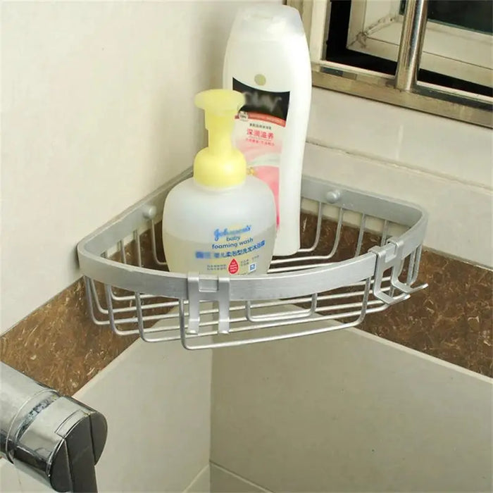 Space portasciugamani da bagno autoadesivo in metallo in alluminio senza Punch portasciugamani appendiabiti per accessori da bagno per il bagno