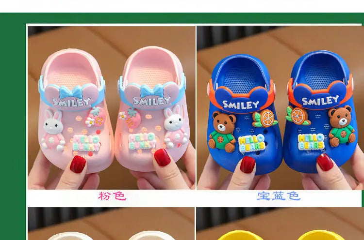 2025 Sandali estivi per bambina Pantofole simpatico cartone animato Neonato Bagno interno Scarpe antiscivolo Sandali da spiaggia per neonato