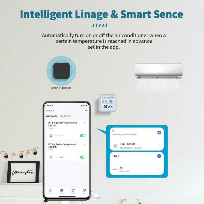 Tuya nuovo sensore di umidità della temperatura WiFi Smart Life retroilluminazione igrometro sensore termometro supporto Alexa Google Home Assistant