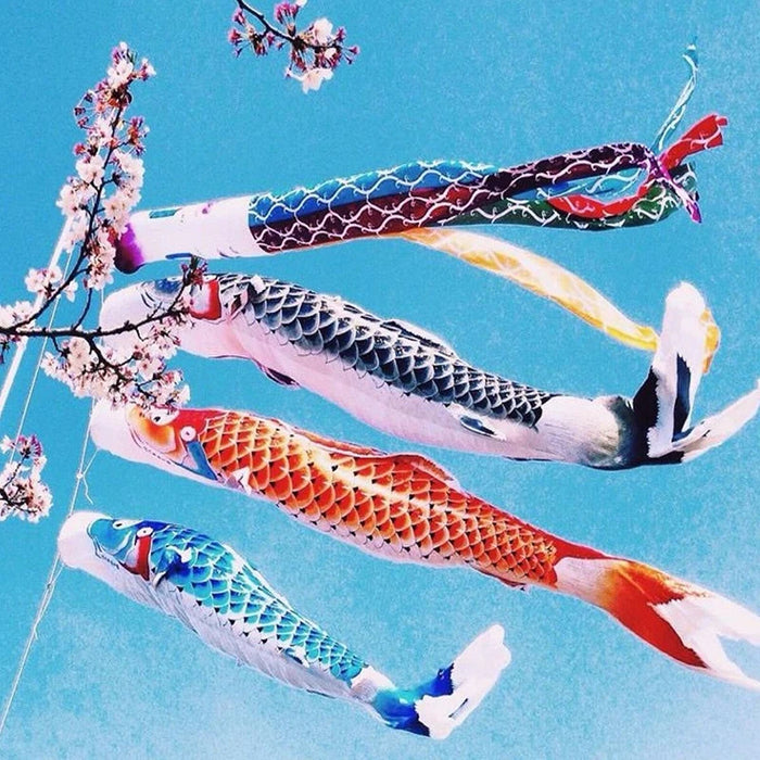 Nuovo stile 40/70/100 CM Koi Nobori Carpa Calzini a vento Koinobori Bandiera di pesce colorato Appeso a parete Decorazioni per la casa