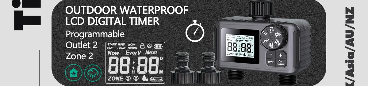 MUCIAKIE 50M-5M Sistema di irrigazione a goccia fai-da-te Irrigazione automatica Tubo da giardino Micro Kit di irrigazione a goccia con gocciolatori regolabili