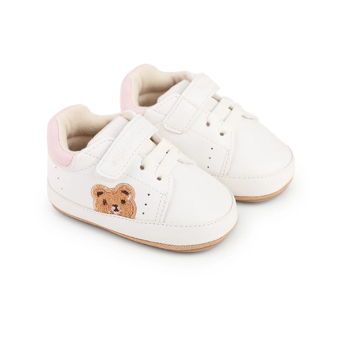 Infant Baby Boys Girls Moccasins Sneakers Bear Embroidery Soft Sole Flat Shoes Prewalker Anti-Slip Shoes First Walker Shoes
