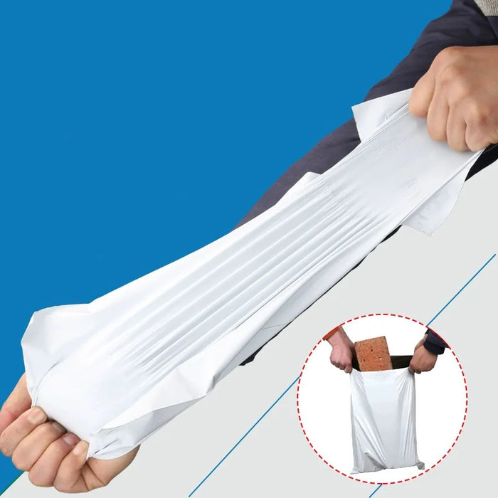 Sacchetti per buste di spedizione sacchetto di immagazzinaggio per buste Express in plastica sacchetti postali di colore bianco grigio sacchetto per corriere con sigillo autoadesivo