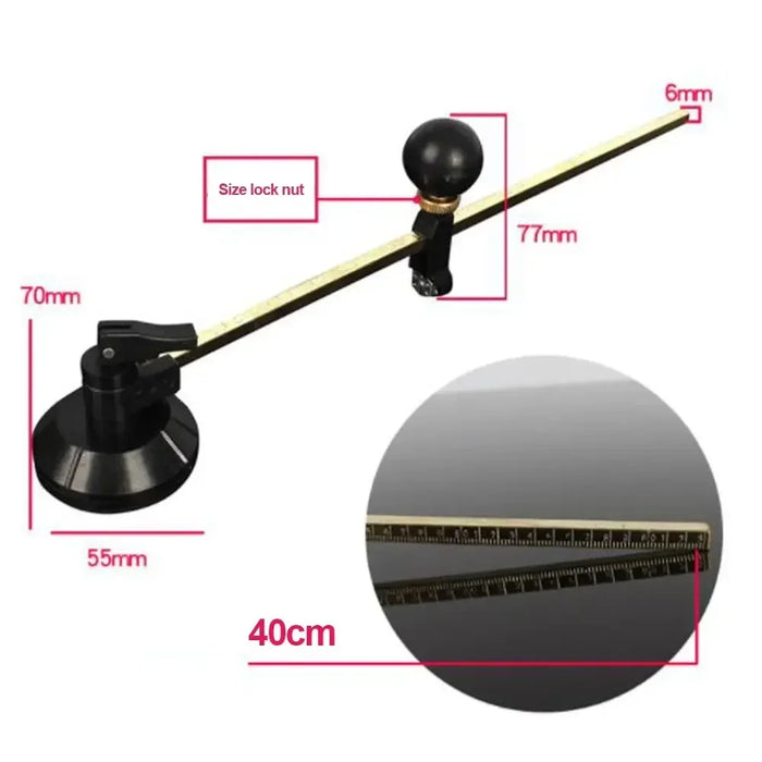 40-100 cm Taglierina per vetro Bussole a 6 ruote Taglio circolare con ventosa Cerchio Utensili da taglio professionali per taglierina per bottiglie di vetro