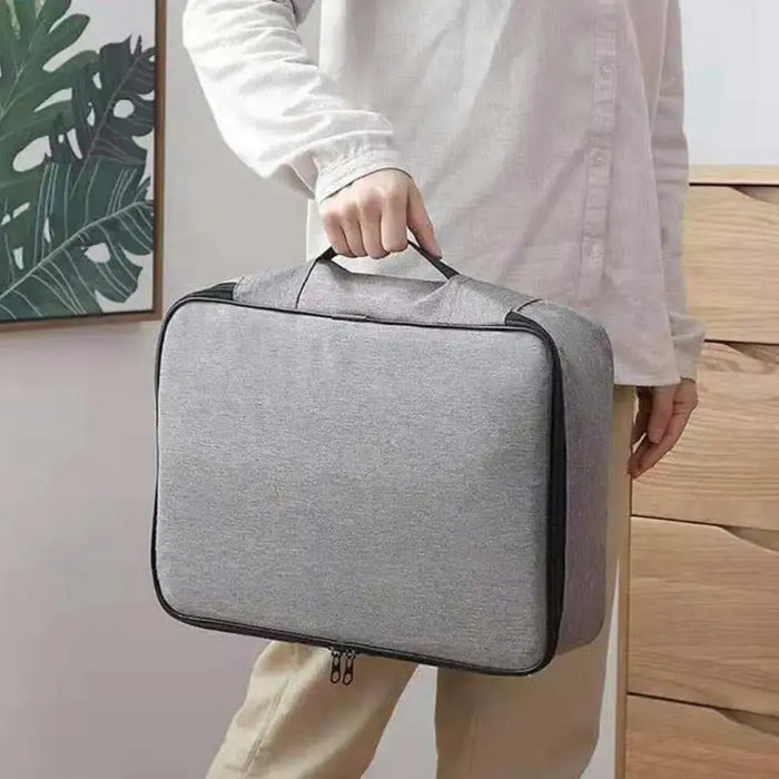 Borsa portadocumenti a 2 strati organizzatore di File impermeabile multifunzionale borsa portaoggetti di grande capacità con blocco Password