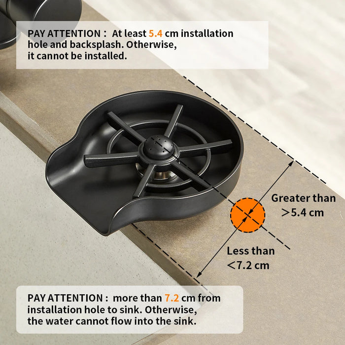 G1/2 rubinetto sciacquatrice in vetro per lavello domestico tazza automatica paglietta rondella Bar caffè brocca tazze di lavaggio strumento cucina domestica