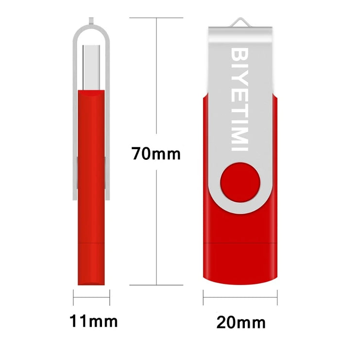 Tipo C Biyetimi Unità Flash Usb 2.0 128gb pendrive 64gb флэш-накопител bastone 32G 16gb Tipo-c Pen Drive 4G per il Telefono Del PC regalo